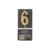 Cerf Dellier Bougie anniversaire dorée chiffre 6 Clearance