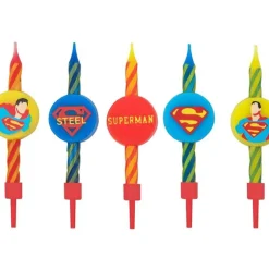 Cerf Dellier Bougie anniversaire Superman assorties (x10) Best