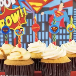 Cerf Dellier Bougie anniversaire Superman assorties (x10) Best