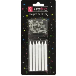 Cerf Dellier Bougie argentée (x 12) Outlet