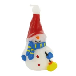 Cerf Dellier Bougie Bonhomme de Neige