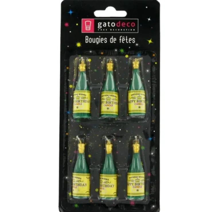 Cerf Dellier Bougie bouteille de champagne (x 6) Best
