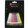 Cerf Dellier Bougies d'anniversaire 6 cm assorties (x 24) New