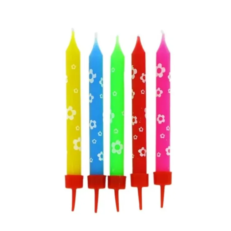 Cerf Dellier Bougies muticolores fleurs (x 10) Online