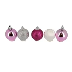 Cerf Dellier Boules de Noël sur pique assorties (x5) Hot