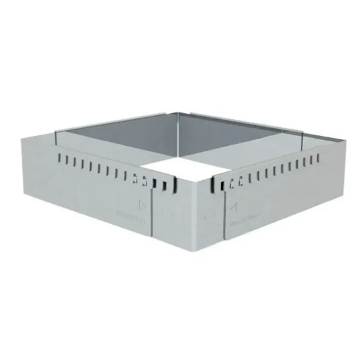 Cerf Dellier Cadre à entremets extensible inox carré 20 à 37 cm De Buyer