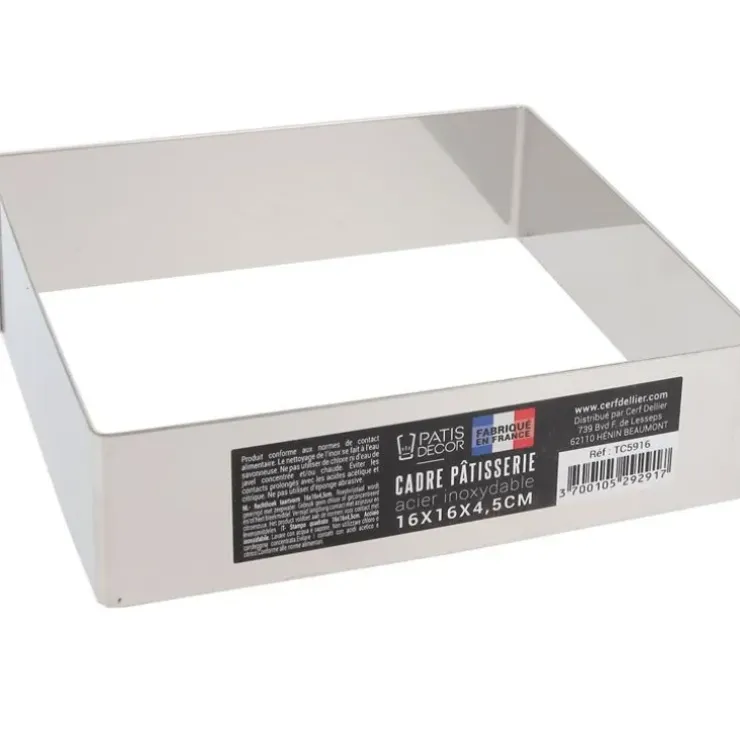 Cerf Dellier Cadre à mousse inox H 4,5 cm 16 x 16 cm Outlet