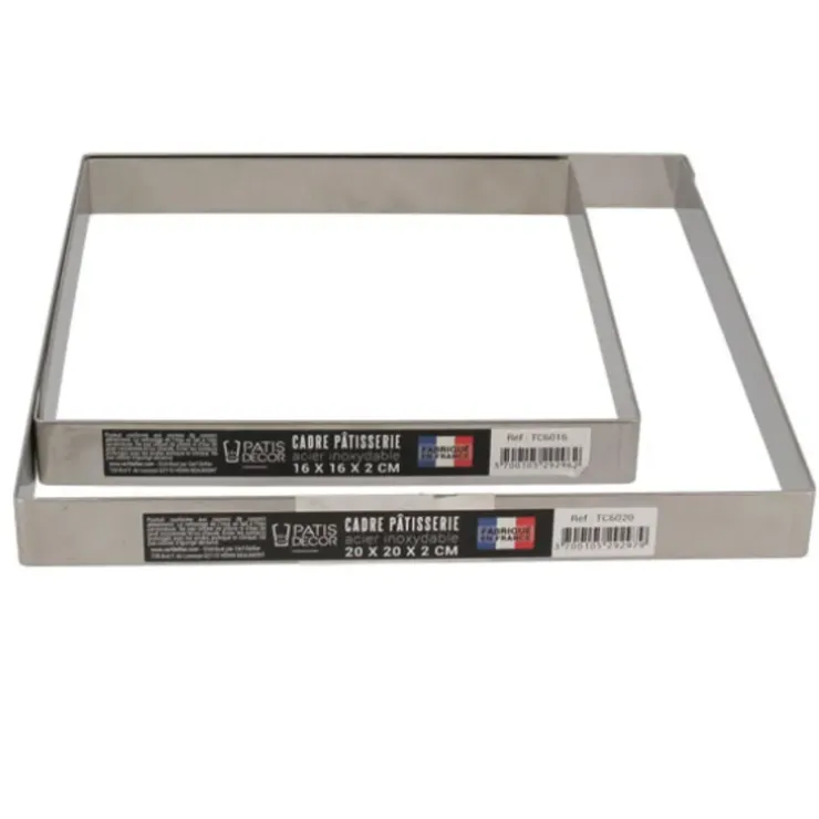 Cerf Dellier Cadre à pâtisserie inox H 2 cm - 20 x 20 cm Online