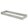Cerf Dellier Cadre à tarte rectangulaire cannelé et perforé inox H 3 cm - 35 x 10 cm De Buyer Clearance