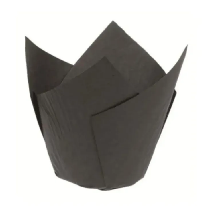 Cerf Dellier Caissette haute Tulipcup noire (x 200)
