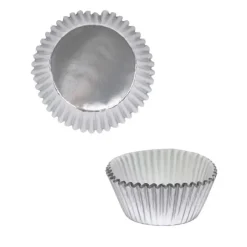 Cerf Dellier Caissettes cupcake argent (x30) New
