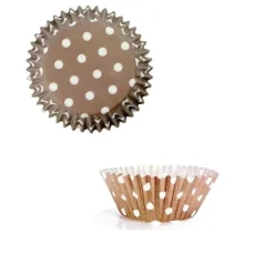 Cerf Dellier Caissettes cupcake chocolat à pois (x60) Clearance