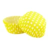 Cerf Dellier Caissettes cupcakes jaunes à pois blancs (x50) Hot