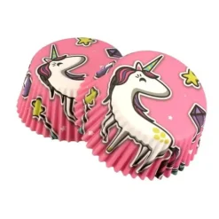 Cerf Dellier Caissettes cupcakes "Licorne rose" (x50) New