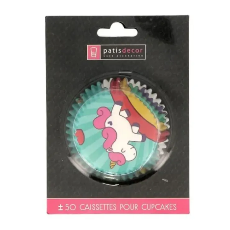 Cerf Dellier Caissettes cupcakes "Licorne" (x50) Hot