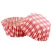 Cerf Dellier Caissettes cupcakes "Vichy rose" (x50) Clearance