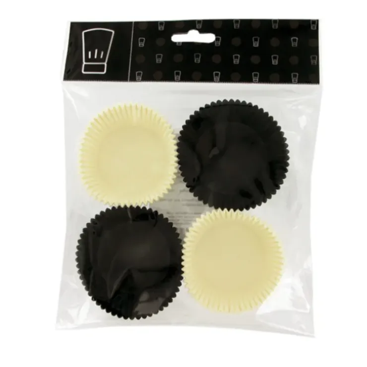 Cerf Dellier Caissettes de cuisson noires et blanches (x80) Discount