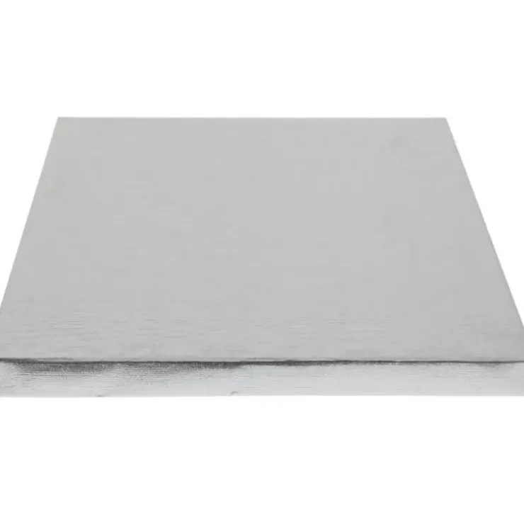 Cerf Dellier Cake drum carré argent 35 x 35 cm Best