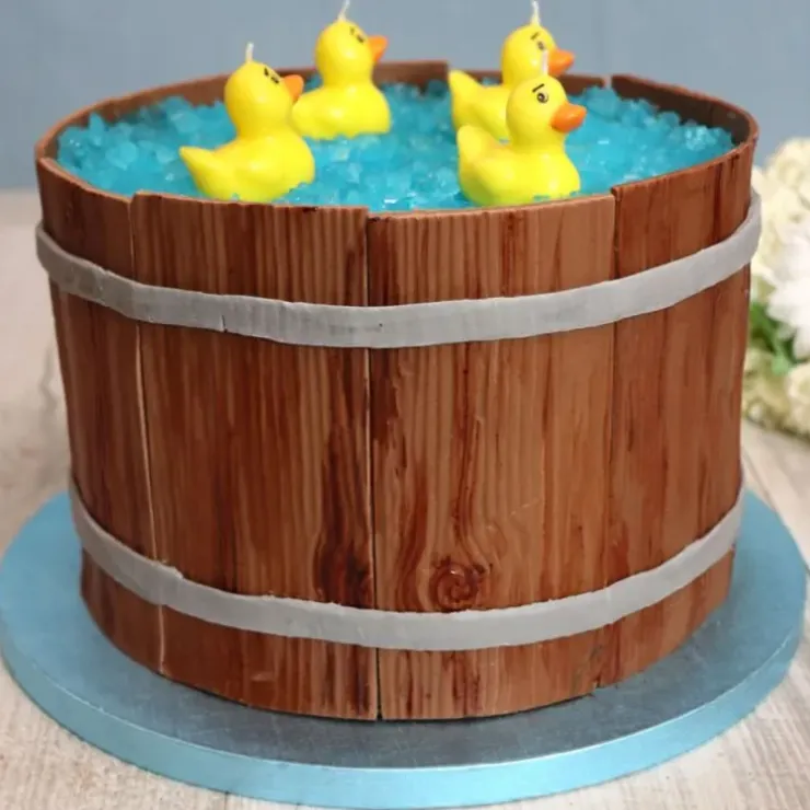 Cerf Dellier Cake Drum Rond Bleu Ø 20 cm Sale
