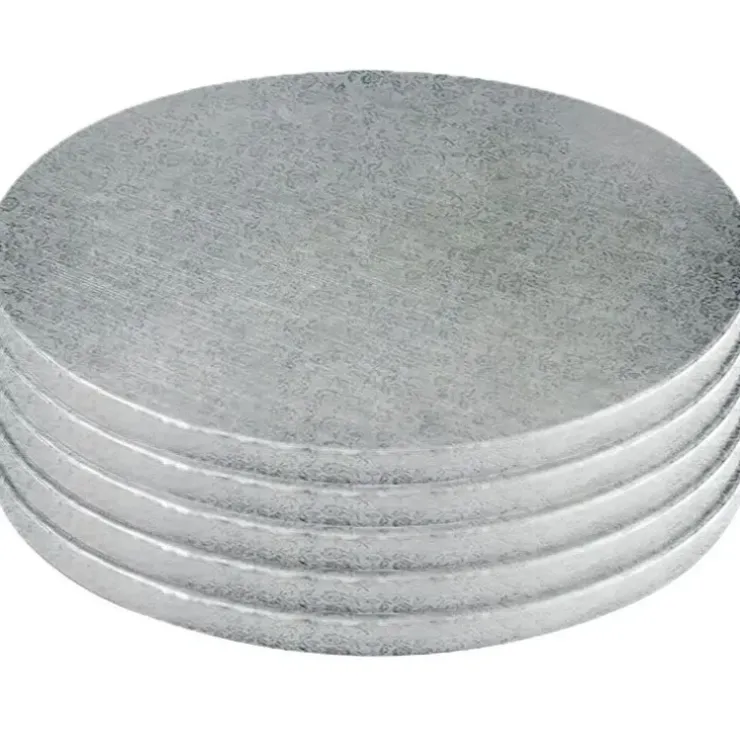 Cerf Dellier Cake Drums Ronds Argent Ø 35 cm (x5)