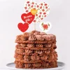Cerf Dellier Cake topper assortis thème Romantique "Bonne fête" Discount