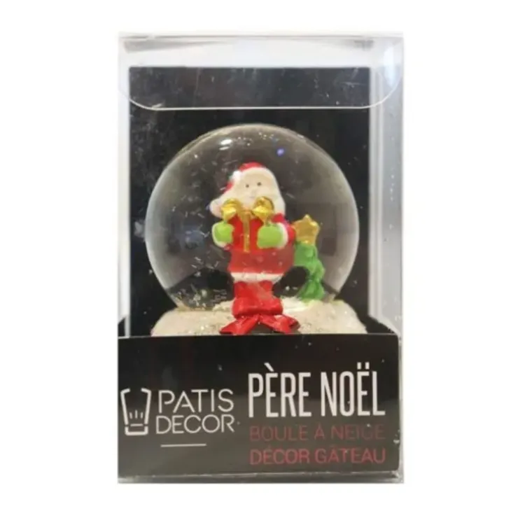 Cerf Dellier Cake Topper Boule à neige Père Noël Hot