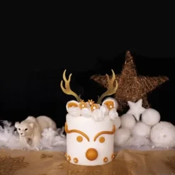 Cerf Dellier Cake Topper Cerf Dorés New