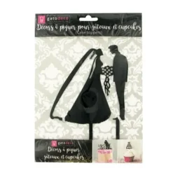 Cerf Dellier Cake Topper Couple de mariés Online