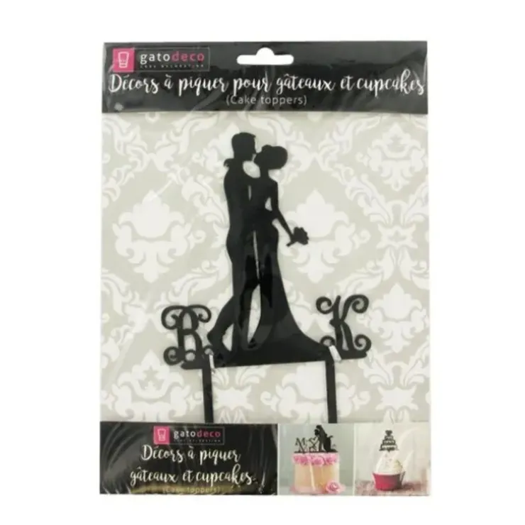 Cerf Dellier Cake Topper Couple enlacé