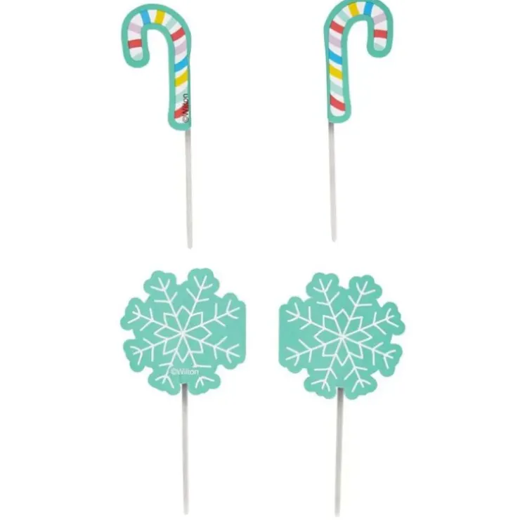 Cerf Dellier Cake topper flocon et sucre d'orge Wilton (x 12) Outlet