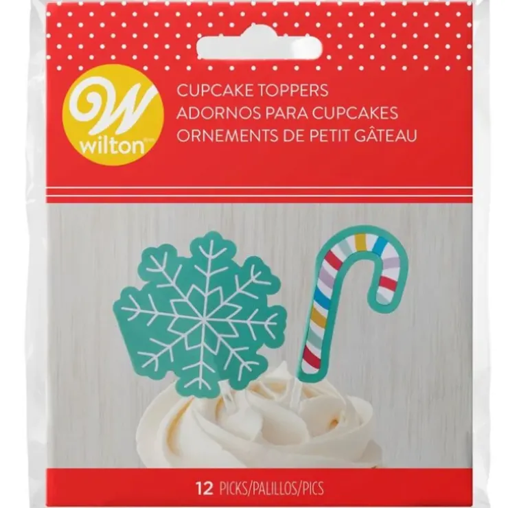 Cerf Dellier Cake topper flocon et sucre d'orge Wilton (x 12) Outlet