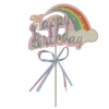 Cerf Dellier Cake topper Happy Birthday arc en ciel Outlet