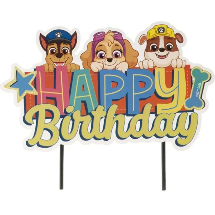 Cerf Dellier Cake topper Happy Birthday Pat Patrouille Discount