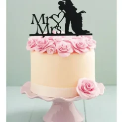 Cerf Dellier Cake Topper Mr & Mrs Bonheur Sale