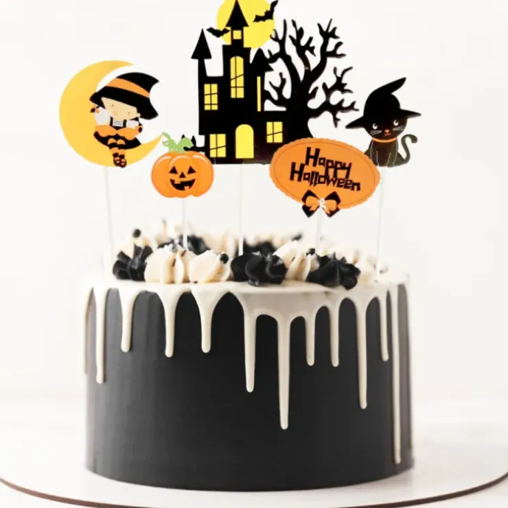 Cerf Dellier Cake toppers assortis thème Halloween 2 (x5) Sale