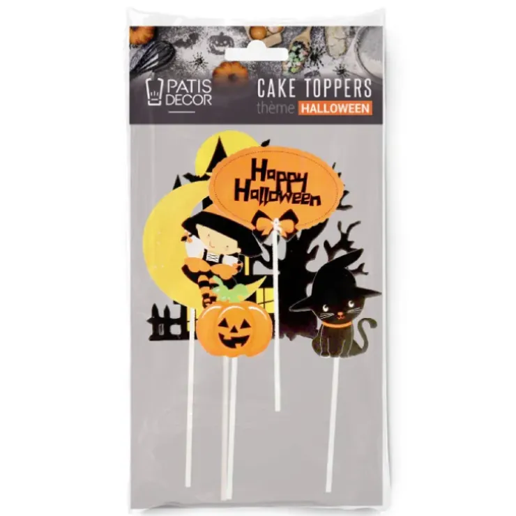 Cerf Dellier Cake toppers assortis thème Halloween 2 (x5) Sale