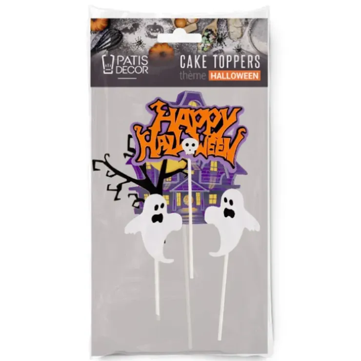 Cerf Dellier Cake toppers assortis thème Halloween 3 (x5) Online