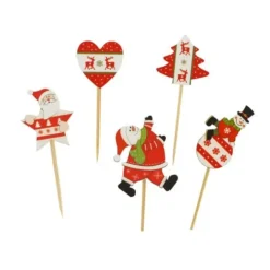 Cerf Dellier Cake toppers de Noël assortis thème 4 (x10) Sale