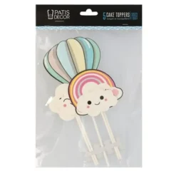 Cerf Dellier Cake toppers nuages et montgolfière Best