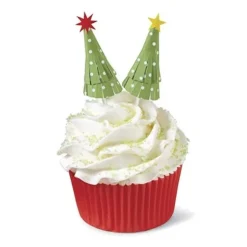 Cerf Dellier Cake toppers sapin de Noël Wilton (x 12) Best
