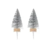 Cerf Dellier Cake toppers sapins argentés