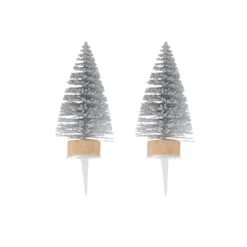 Cerf Dellier Cake toppers sapins argentés