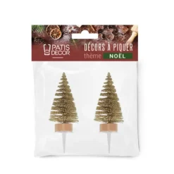 Cerf Dellier Cake toppers sapins dorés Best