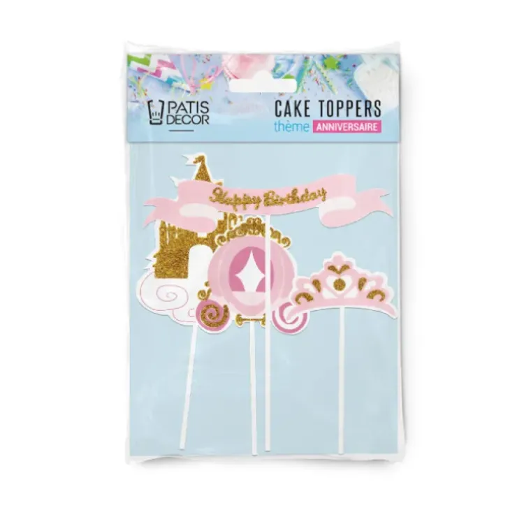 Cerf Dellier Cakes toppers Anniversaire princesses (x4) Sale