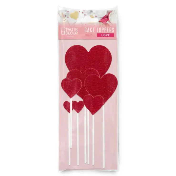 Cerf Dellier Cakes toppers cœurs brillants (x7) Discount