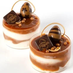 Cerf Dellier Carrés chocolat "Joyeuses Pâques" 3x3 cm (x 175)