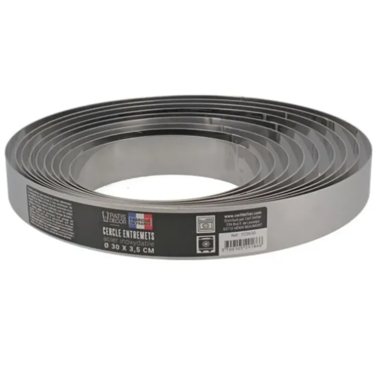 Cerf Dellier Cercle à entremets inox H 3,5 cm Ø 20 cm Clearance