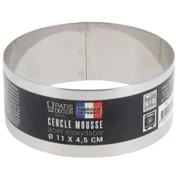 Cerf Dellier Cercle à mousse inox H 4,5 cm Ø 11 cm Discount