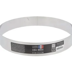 Cerf Dellier Cercle à mousse inox H 4,5 cm Ø 28 cm New