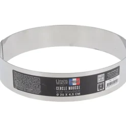 Cerf Dellier Cercle à mousse inox H 4,5 cm Ø 20 cm Best